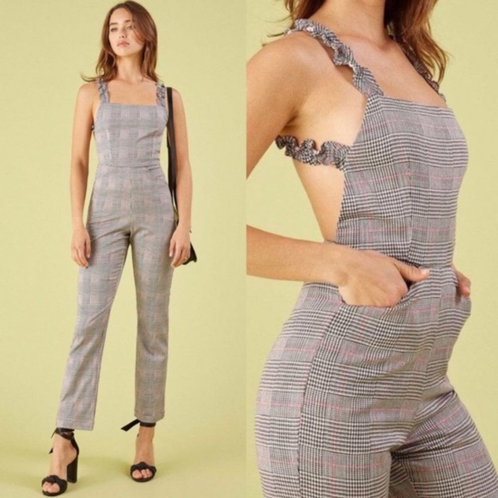 Reformation Oakland Jumpsuit | Plaid | Sz 4